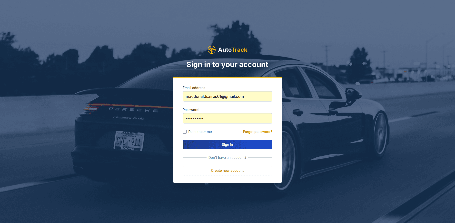 AutoTrack vehicle management system